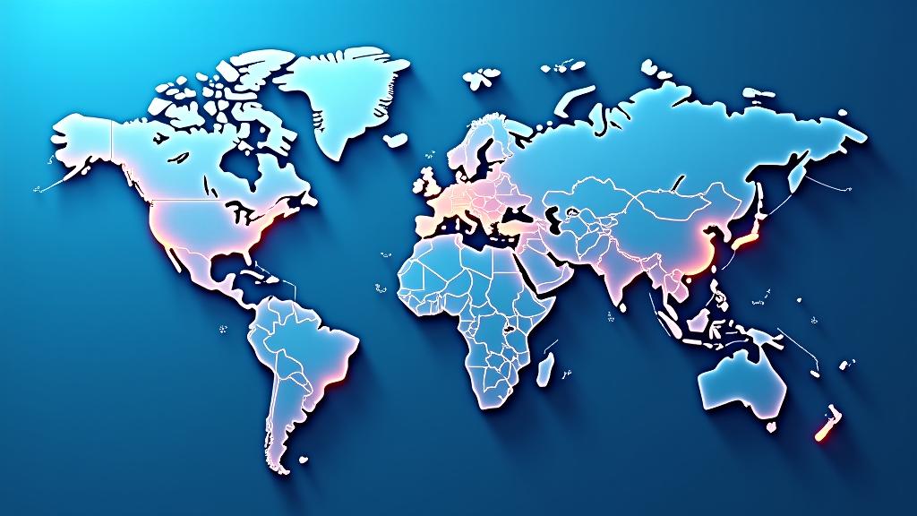World map illustrating SkyHarbour Logistics' primary trade routes and partner hubs